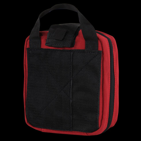 The Condor Rip-Away EMT Pouch in MultiCam is ideal for organizing your shooting range essentials, featuring a zippered design, sturdy handles, and a front pocket.